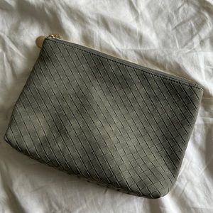 ULTA | Faux Suede Basketweave Cosmetic Bag